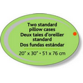 Fluorescent Green Flexo-Printed Stock Oval Roll Label (2"x3")